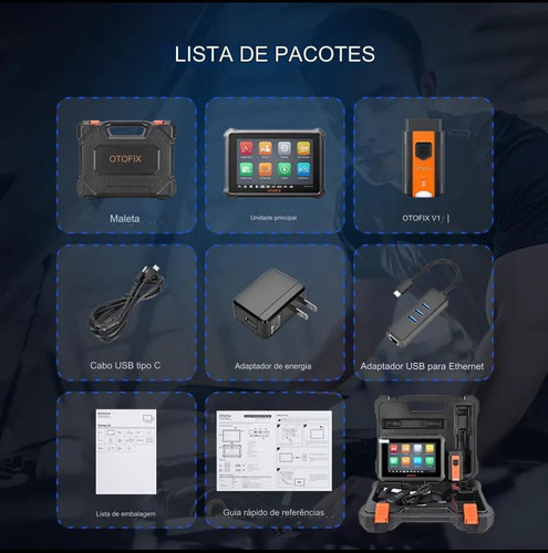 Scanner Autel Otofix D1 Lite Automotivo Diagóstico Completo