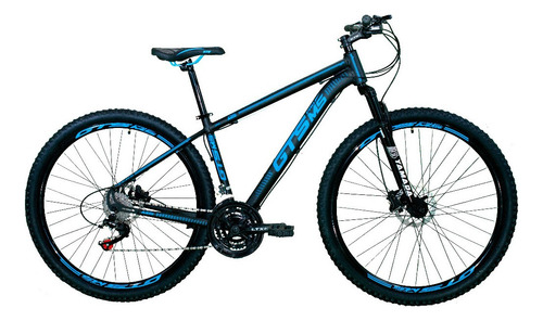 Bicicleta Aro 29 Gts Pro M5 Techs Alumínio Freio Hidráulico Cor Preto E Azul Tamanho Do Quadro 17