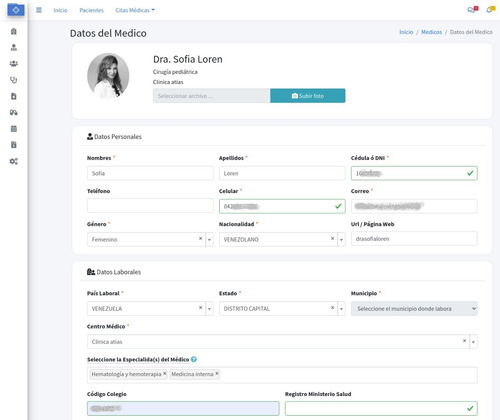 Sistema De Consultorios Médicos Historias Y Citas Inmedical