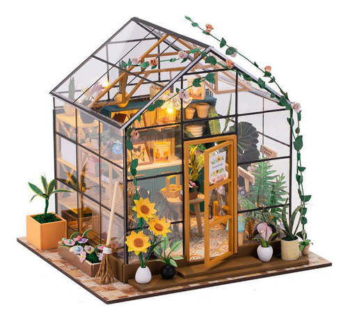 Kit De Cabaña, Casa De Flores Para Bricolaje, Hecho A Mano,