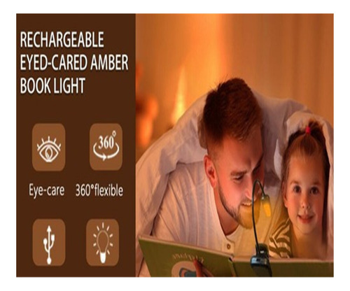 Filtro De Luz Azul De Leitura Âmbar Recarregável,