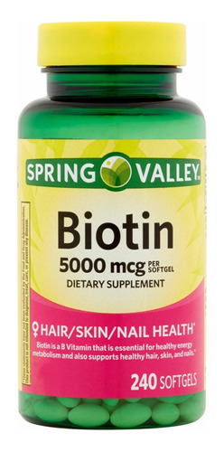 Biotina Premium para pele e unhas 5.000 mcg 240 cápsulas, por exemplo, B37