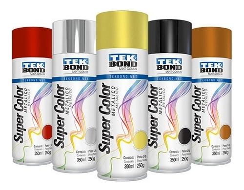 Spray colorido metálico Tek Bond X 350 ml/Way 1 cor de cobre