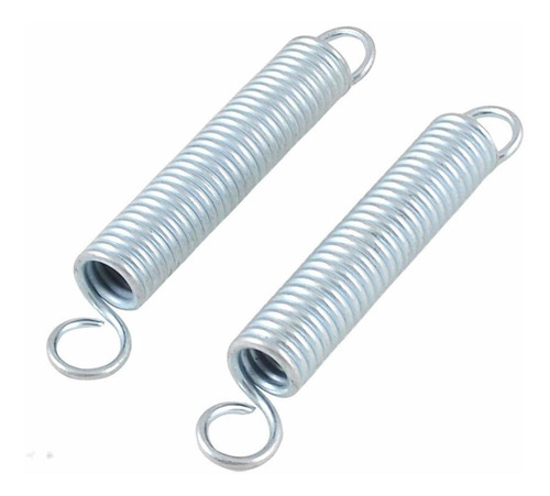 Cih Spring Durable Extension Hook 2pcs Silver Tone Coil