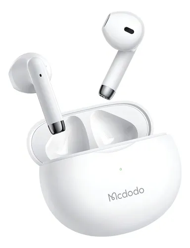 Mcdodo B01 Audífonos Bluetooth Auriculares Tws Ip54 Color Blanco Luz Verde