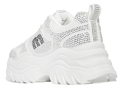 Zapatilla Blanco Strass Brillo Fiesta Salir Gummi Mist