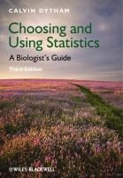 Choosing And Using Statistics - Calvin Dytham