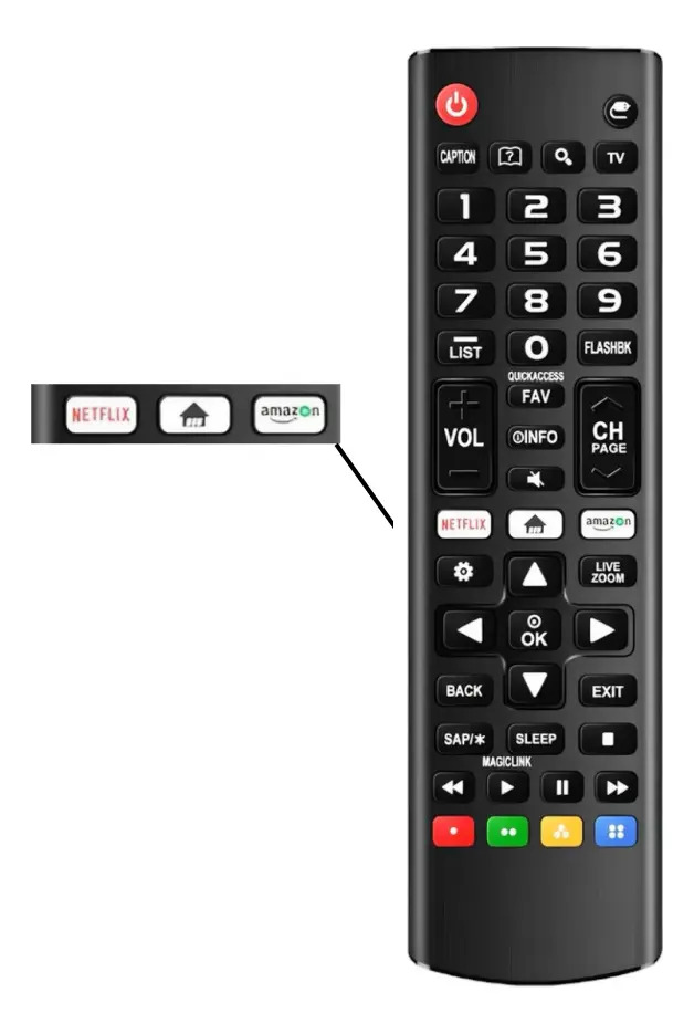 Controle Remoto Para Tv LG Smart 32 43 49 50 55 65 70 Vários Modelos Compatíveis