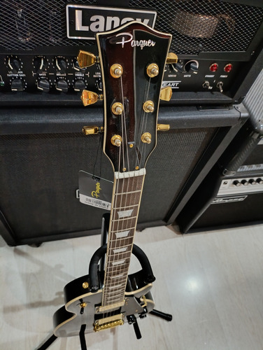 Guitarra Eléctrica Parquer Les Paul Custom Inmaculada Diestro Negro Palo De Rosa (Usado)