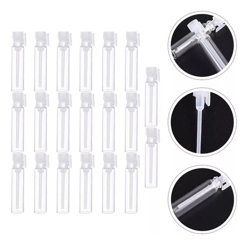 50 Botellas De Vidrio Recargables De 1 Ml Para Muestras De P