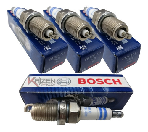 Kit 4 Bujias Bosch Doble Platino Vw Passat Tiguan 2.0 Tsi