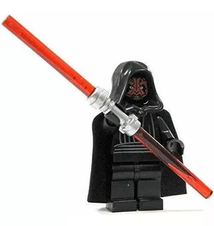 Minifigura De Star Wars Darth Maul Con Sable De Luz Dob...