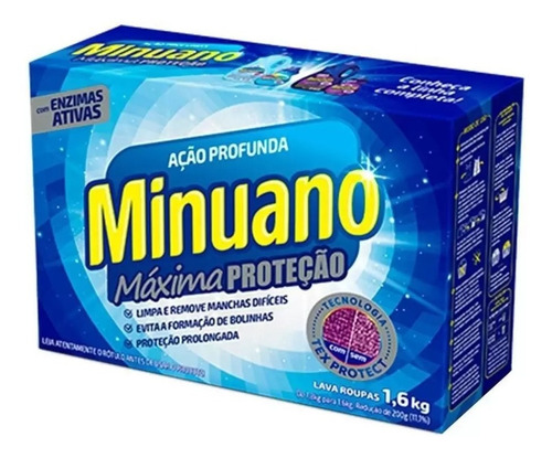 Sabão Minuano Máxima Proteção Ação Profunda Caixa 1,6kg