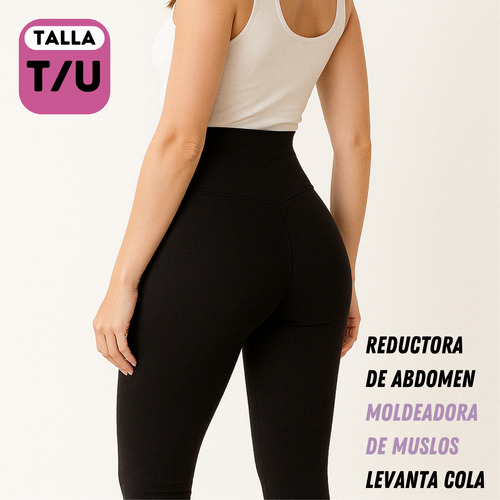Calza Reductora Mujer De Algodón Con Polar Levanta Cola