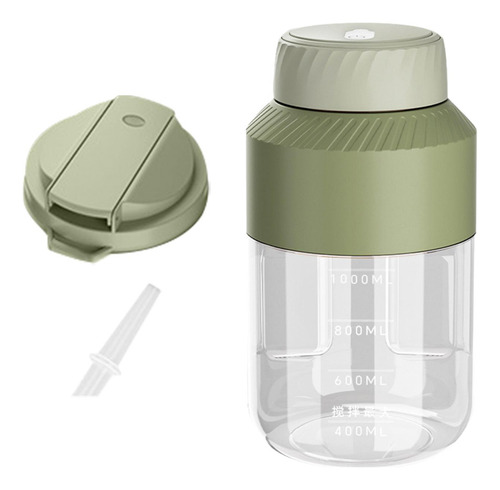 Licuadora Compacta Recargable Por Usb Para Verde Dos Tapas