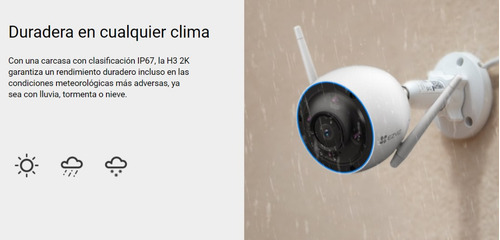 Imagen 7 de 10 de Camara Seguridad Ip Wifi 2k 3mp Ezviz H3 Full Color Exterior