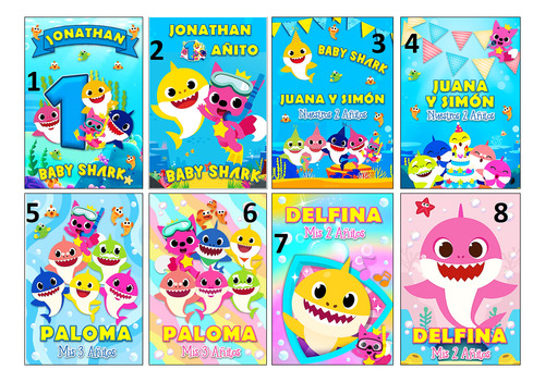 S/cr Souvenirs 10 Libritos P/pintar Con Stickers Baby Shark