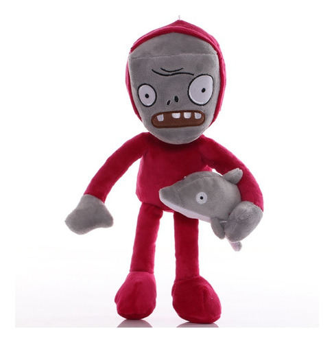 Zombie Con Delfín Nadador Plantas Vz Zombies Peluche Felpa