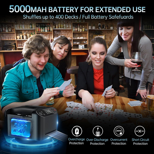 Barajador Automático Tarjetas Y Distribuidor, 360° Giratorio