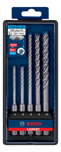 Mechas Brocas Sds Plus X5 Pzs Hormigon 5/6/6/8/10 Expert Bosch 2608900197