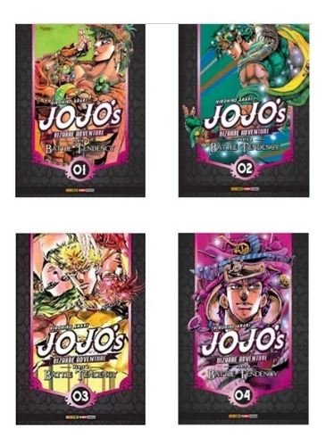 Kit Jojo Bizarre Parte 2 Volumes 1 - 4, de Hirohiko Araki. Editora Panini em português