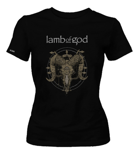 Camiseta Dama Mujer Lamb Of God Rock Metal Banda Dbo2