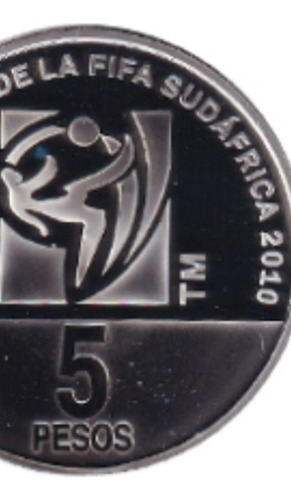 Moneda De Plata Argentina Mundial Sudafrica 2010 Certificado