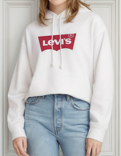 Buzo Canguro Levis Blanco Talle S