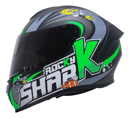 Casco Integral Frankie Shark Diseño Mate Visor Ahumado Edge