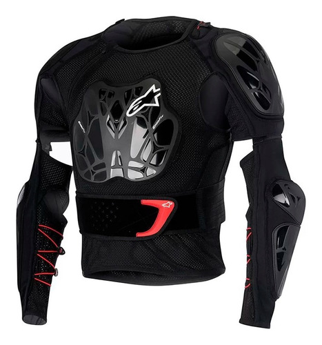 Pechera Alpinestars Bionic Tech Jacket Negro Blanco Rojo