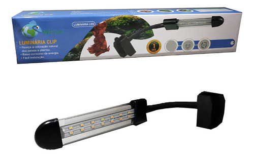 Luminaria Para Aquários Clip Wf-120 Rgb 13cm 4w Wfish 110/220v