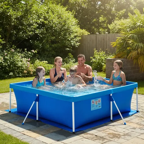Piscina Infantil 2000 Litros Estrutural Mor Quadrada Grande