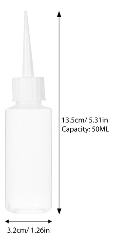 Dispensador De Botellas Exprimibles De Plástico De 50 Ml Par