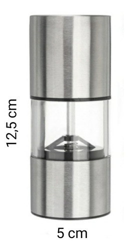 Moedor De Pimenta E Sal - Cerâmico - Aço Inox - 01 Unidade