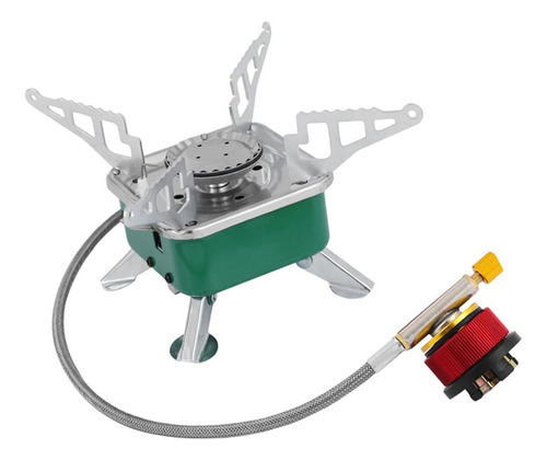 Large Gas Stove With Green Tube Adapter Valve