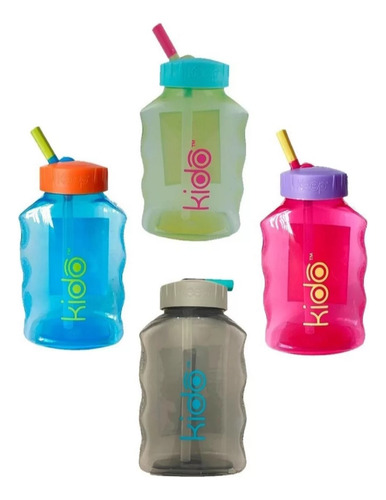 Pack 4 Botellas De Agua Jugos Para Niños Kido Bpa Free 250ml