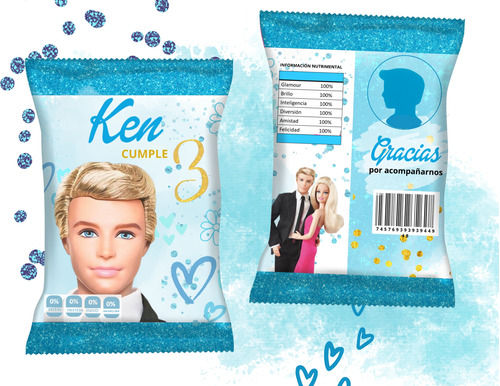 Bolsas De Papas Personalizadas (chip Bags) Barbie 10pz