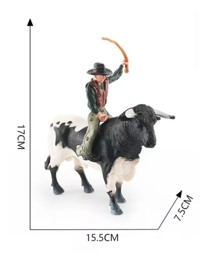 Juego de juguetes de rodeo - 2 toros y jinetes Bucking Bull Riding Toys -  Figuras de Rodeo de Cowboy Bull Riding : Juguetes y Juegos 