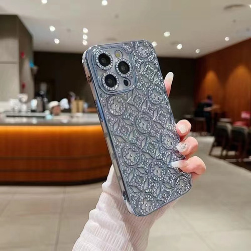 Aplicable A La Funda Para Teléfono Móvil Apple 15promax 13/14 New Diamond 11/12, Transparente Con Todo Incluido, Estampado De Lujo Con Estampado De Di