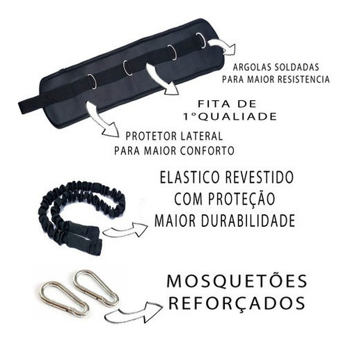 Imagem 3 de 4 de Kit Agilidade + Cinto De Tração + Escada Agilidade + Cone