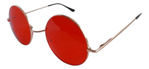 Lentes Redondos Gafas Mujer Hombre Vintage Retro Rojo