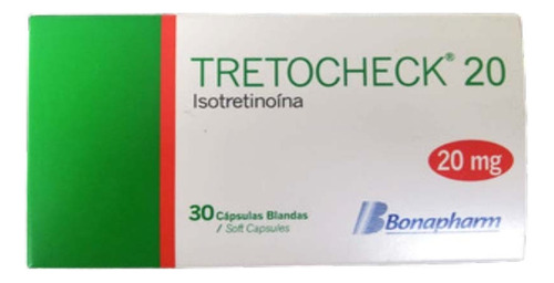 Tretocheck Para El Acné De 20, Isotretinoina 2 Cajas