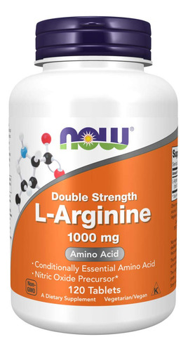 Supplement Now L-arginina, 1000 Mg, Precursor De Óxido Nítri