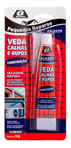 Cola Veda Calha Garin Aluminio 50g