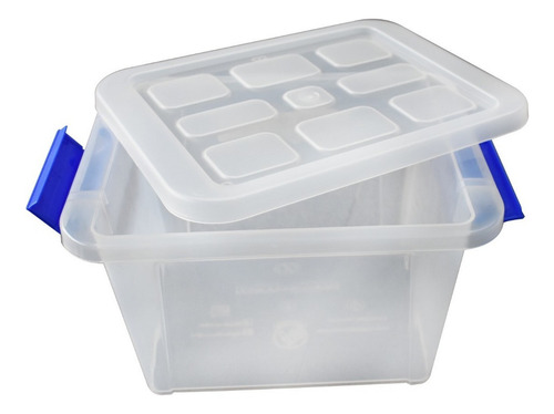 Caja Organizadora De Plástico Transparente 6 L Con Tapa