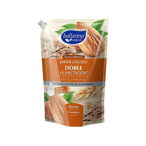 Jabón Doble Humectación Avena Y Aceite De Almendras 750 Ml