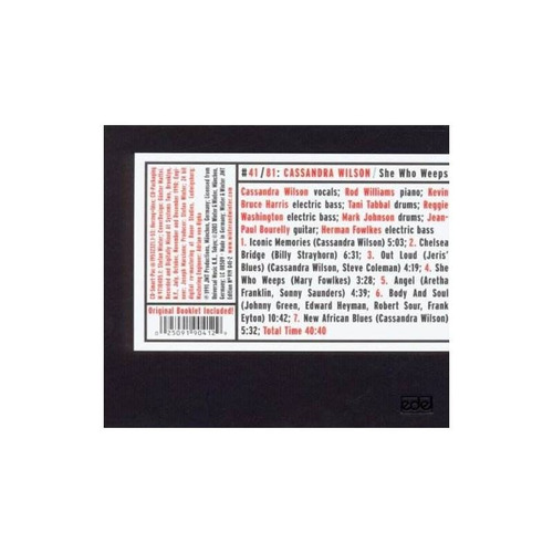 Wilson Cassandra She Who Weeps Usa Import Cd Nuevo
