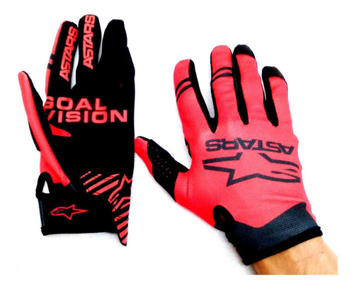 Guantes Alpinestars Radar Moto Rojo Fluo T M Centro Motos