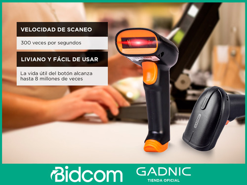 Lector De Código De Barras Gadnic Sc6-01 Usb 1.5m Láser 1d