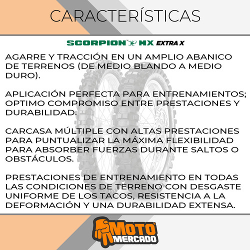 Imagen 2 de 4 de Cubierta 110 90 19 Pirelli Mx Extra Ktm Sxf 350 -